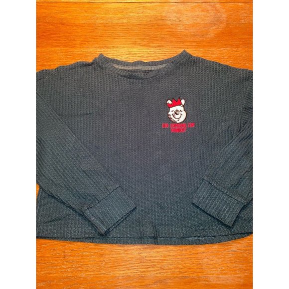 Disney Winnie the Pooh Waffle Pajama Top-XS - Picture 1 of 3